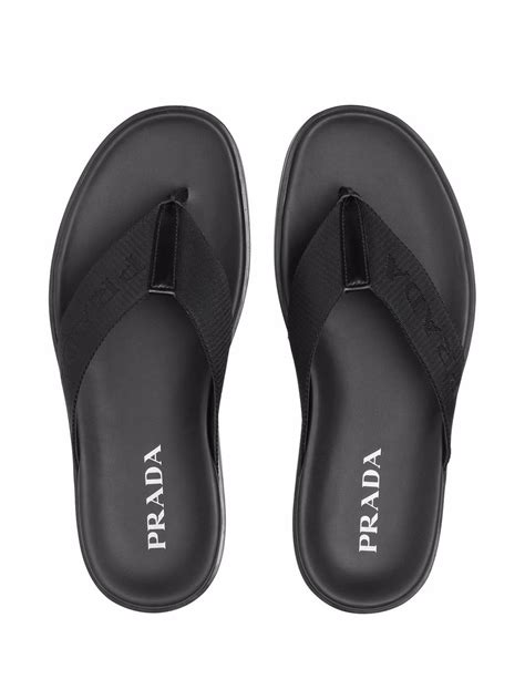 prada leather flip flops|Prada slides on sale.